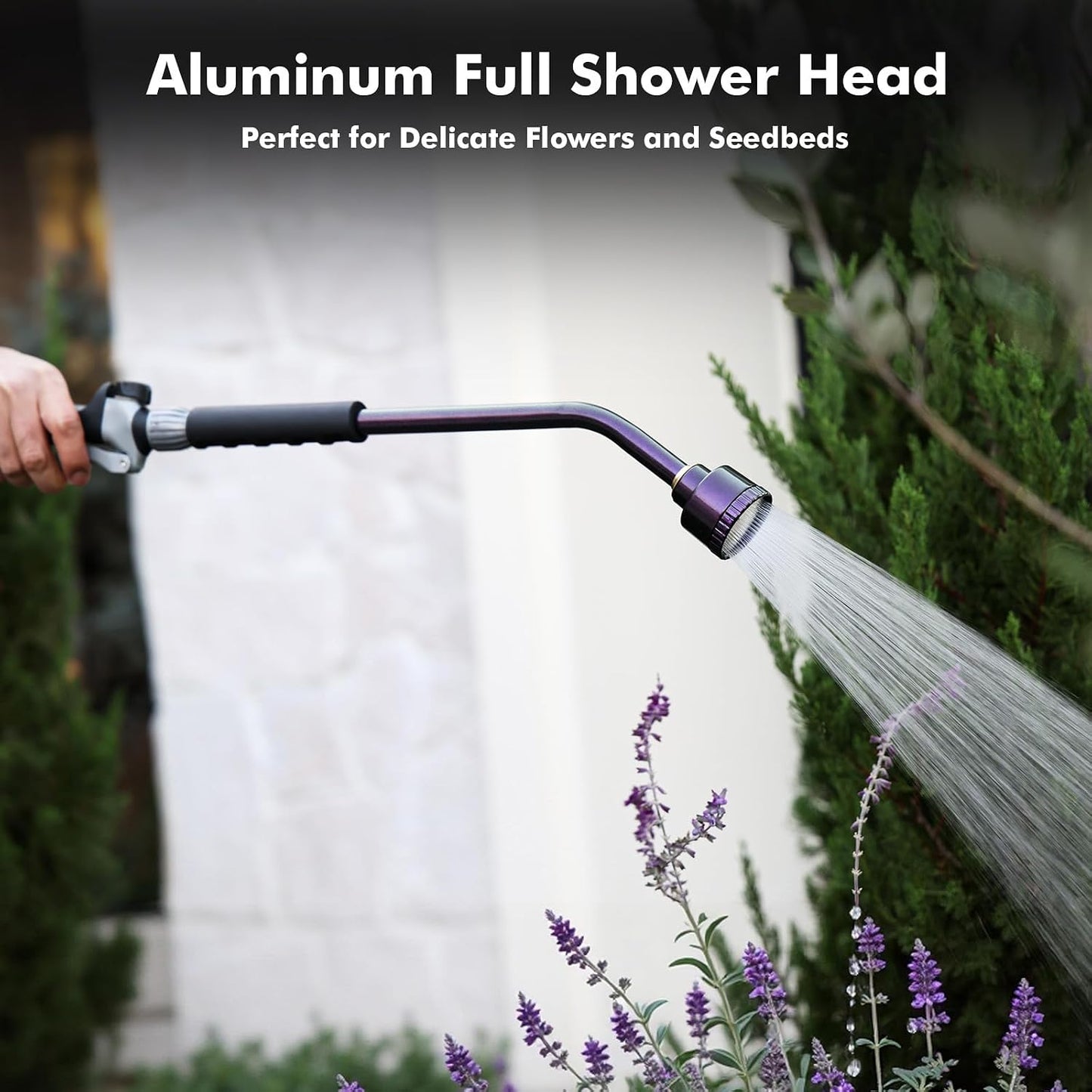 24 Inches Long Watering Wand for Garden Hose, Full Shower Spray Wand
