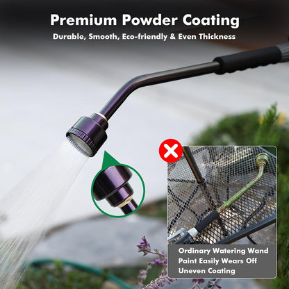 24 Inches Long Watering Wand for Garden Hose, Full Shower Spray Wand