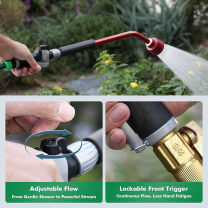 24 Inches Long Watering Wand for Garden Hose, Full Shower Spray Wand