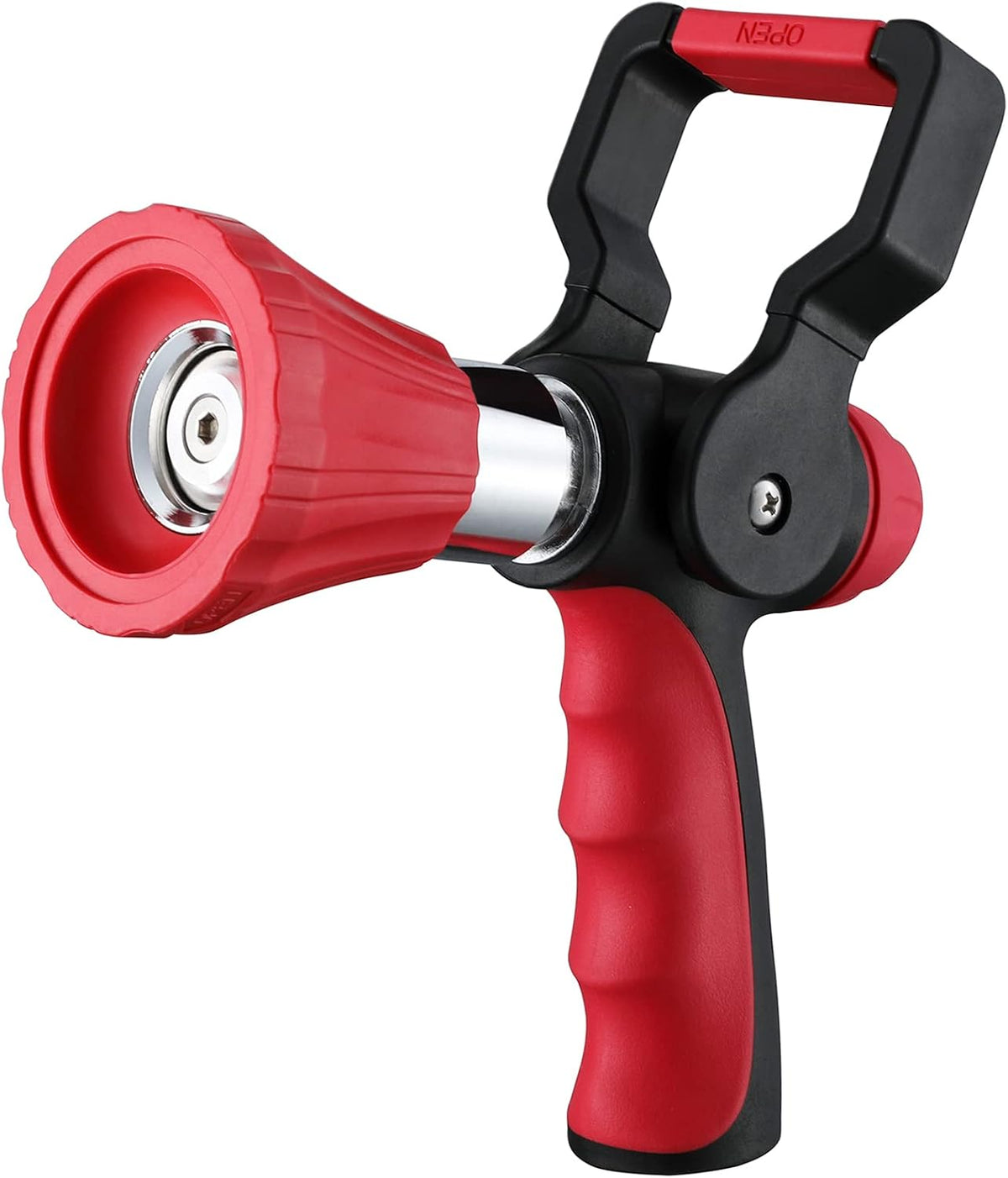 Fireman Style Garden Hose Nozzle Heavy Duty Metal, 8 Spray Patterns