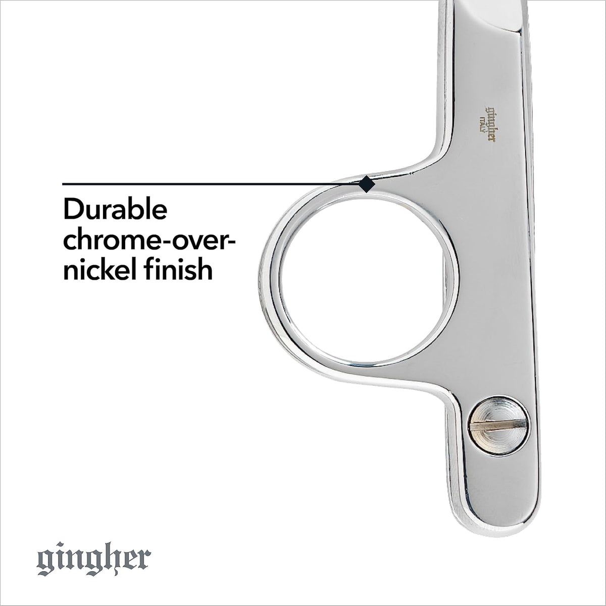 4.5" Spring-Action Knife-Edge Thread Nippers, Stainless Steel Shears, Sharp Knife Edge Fabric Scissors with Protective Leather Sheath, Chrome Plated Nickel Finish