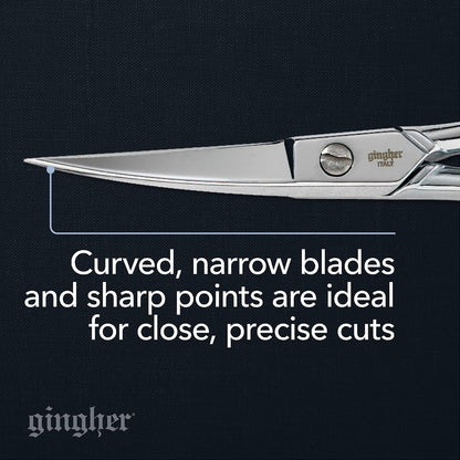 4.5" Spring-Action Knife-Edge Thread Nippers, Stainless Steel Shears, Sharp Knife Edge Fabric Scissors with Protective Leather Sheath, Chrome Plated Nickel Finish