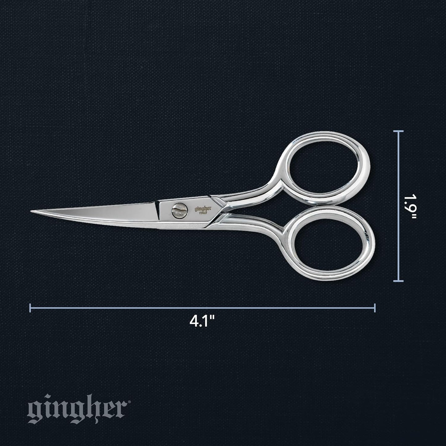 4.5" Spring-Action Knife-Edge Thread Nippers, Stainless Steel Shears, Sharp Knife Edge Fabric Scissors with Protective Leather Sheath, Chrome Plated Nickel Finish