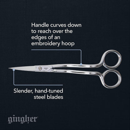 4.5" Spring-Action Knife-Edge Thread Nippers, Stainless Steel Shears, Sharp Knife Edge Fabric Scissors with Protective Leather Sheath, Chrome Plated Nickel Finish