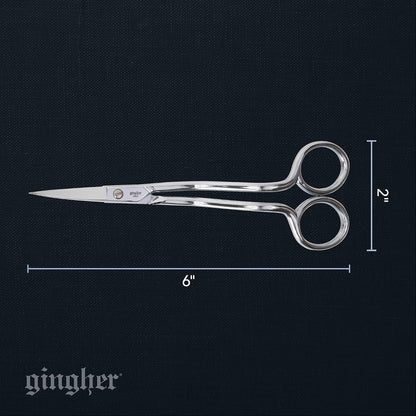 4.5" Spring-Action Knife-Edge Thread Nippers, Stainless Steel Shears, Sharp Knife Edge Fabric Scissors with Protective Leather Sheath, Chrome Plated Nickel Finish