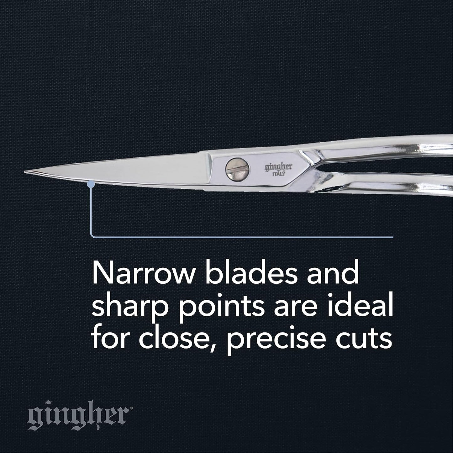 4.5" Spring-Action Knife-Edge Thread Nippers, Stainless Steel Shears, Sharp Knife Edge Fabric Scissors with Protective Leather Sheath, Chrome Plated Nickel Finish
