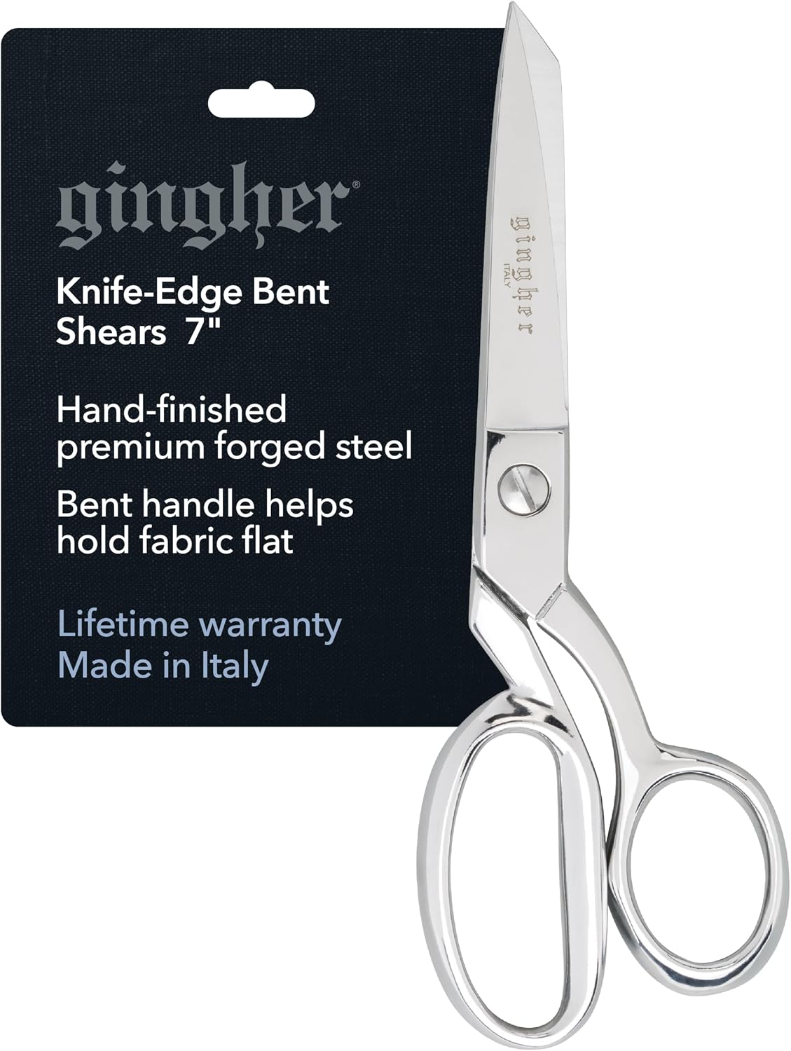 4.5" Spring-Action Knife-Edge Thread Nippers, Stainless Steel Shears, Sharp Knife Edge Fabric Scissors with Protective Leather Sheath, Chrome Plated Nickel Finish