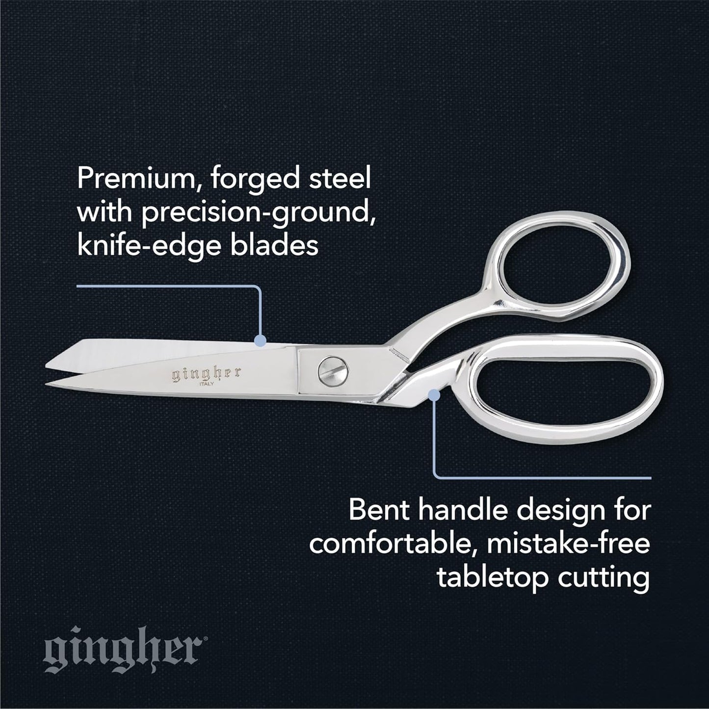 4.5" Spring-Action Knife-Edge Thread Nippers, Stainless Steel Shears, Sharp Knife Edge Fabric Scissors with Protective Leather Sheath, Chrome Plated Nickel Finish