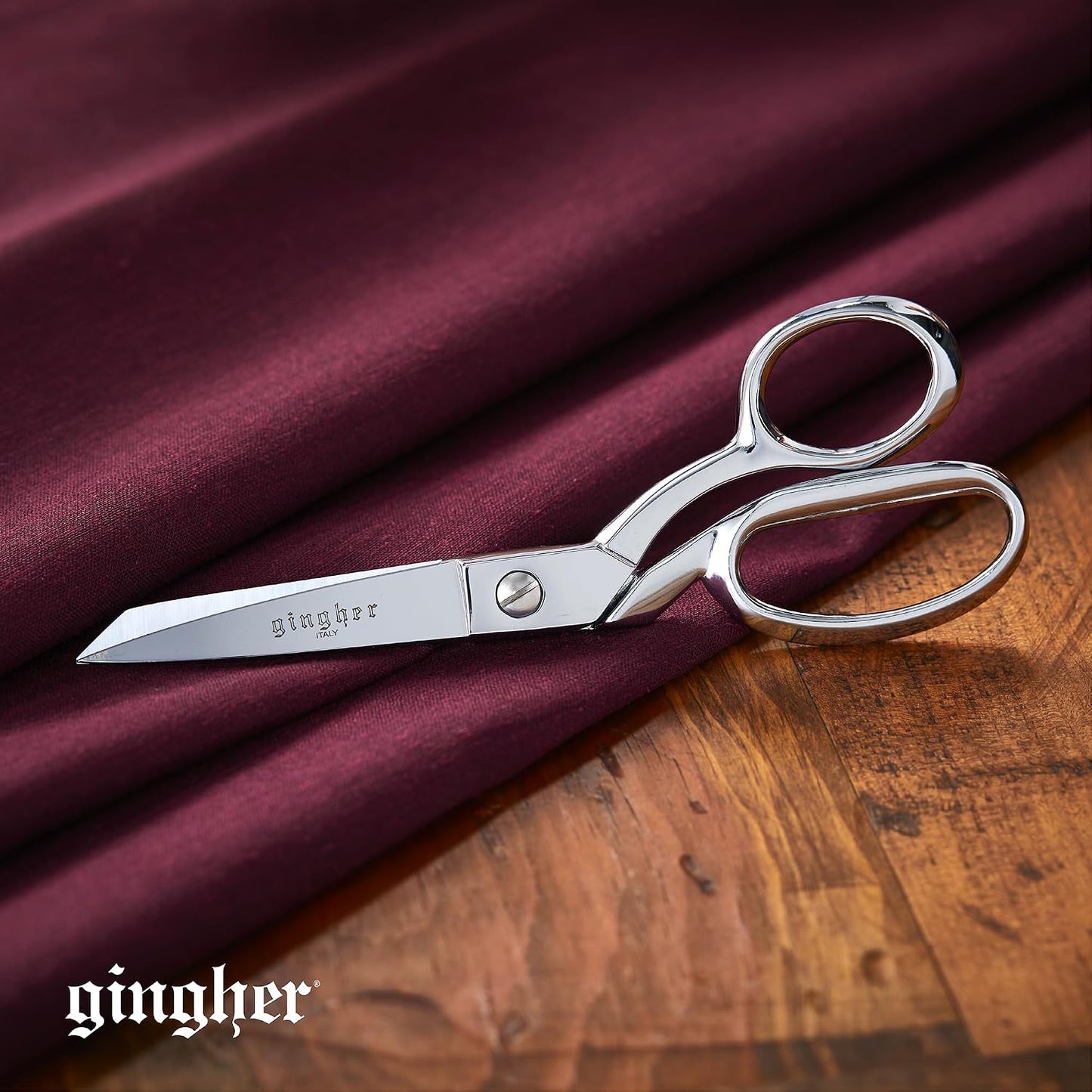 4.5" Spring-Action Knife-Edge Thread Nippers, Stainless Steel Shears, Sharp Knife Edge Fabric Scissors with Protective Leather Sheath, Chrome Plated Nickel Finish