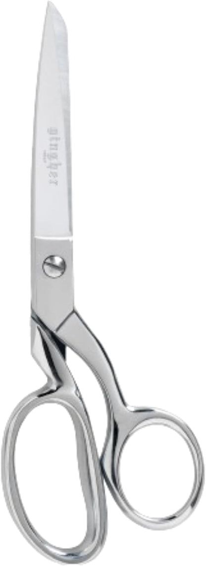 4.5" Spring-Action Knife-Edge Thread Nippers, Stainless Steel Shears, Sharp Knife Edge Fabric Scissors with Protective Leather Sheath, Chrome Plated Nickel Finish