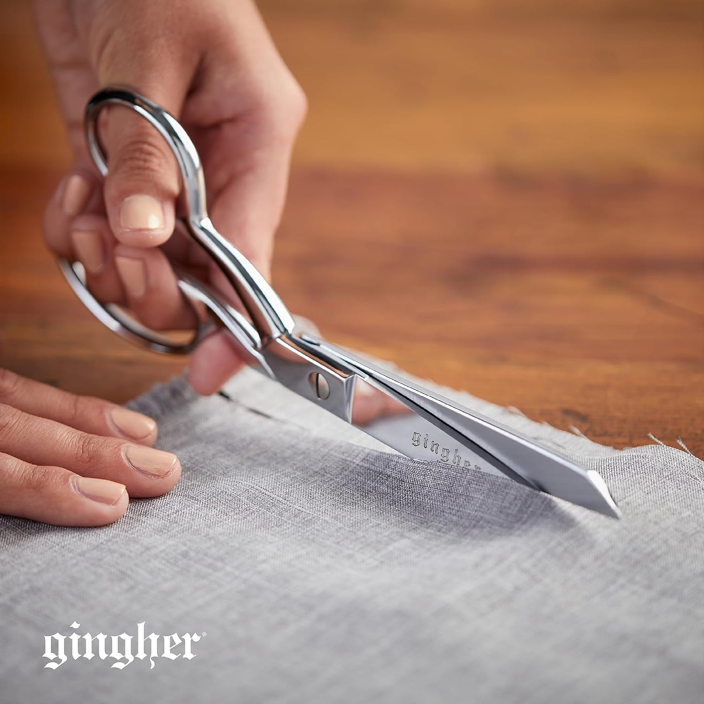 4.5" Spring-Action Knife-Edge Thread Nippers, Stainless Steel Shears, Sharp Knife Edge Fabric Scissors with Protective Leather Sheath, Chrome Plated Nickel Finish