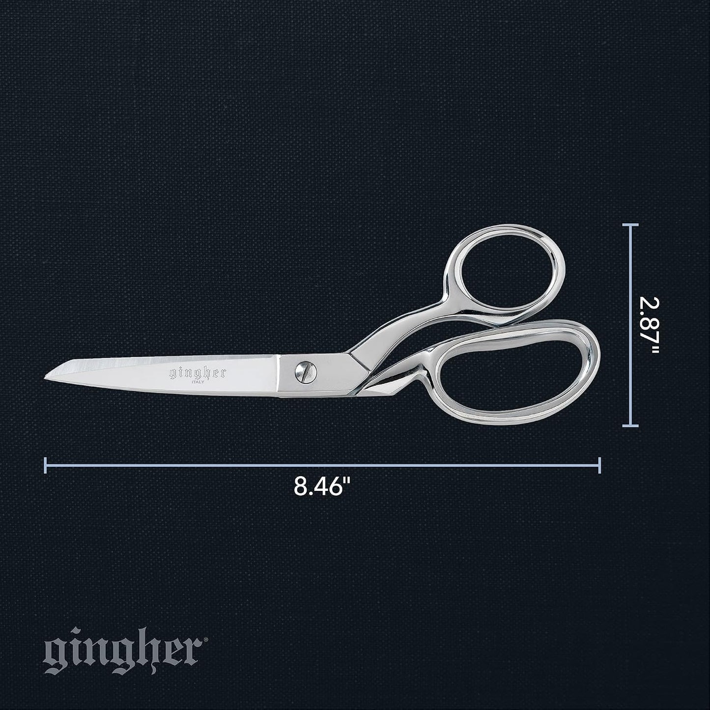 4.5" Spring-Action Knife-Edge Thread Nippers, Stainless Steel Shears, Sharp Knife Edge Fabric Scissors with Protective Leather Sheath, Chrome Plated Nickel Finish
