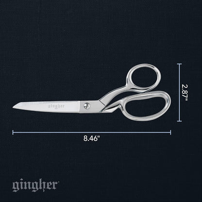 4.5" Spring-Action Knife-Edge Thread Nippers, Stainless Steel Shears, Sharp Knife Edge Fabric Scissors with Protective Leather Sheath, Chrome Plated Nickel Finish