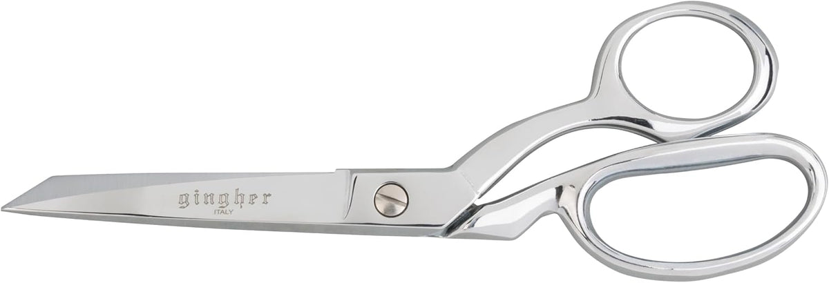 4.5" Spring-Action Knife-Edge Thread Nippers, Stainless Steel Shears, Sharp Knife Edge Fabric Scissors with Protective Leather Sheath, Chrome Plated Nickel Finish
