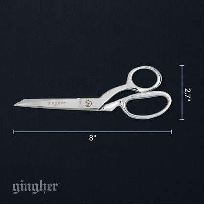4.5" Spring-Action Knife-Edge Thread Nippers, Stainless Steel Shears, Sharp Knife Edge Fabric Scissors with Protective Leather Sheath, Chrome Plated Nickel Finish