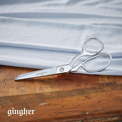 4.5" Spring-Action Knife-Edge Thread Nippers, Stainless Steel Shears, Sharp Knife Edge Fabric Scissors with Protective Leather Sheath, Chrome Plated Nickel Finish