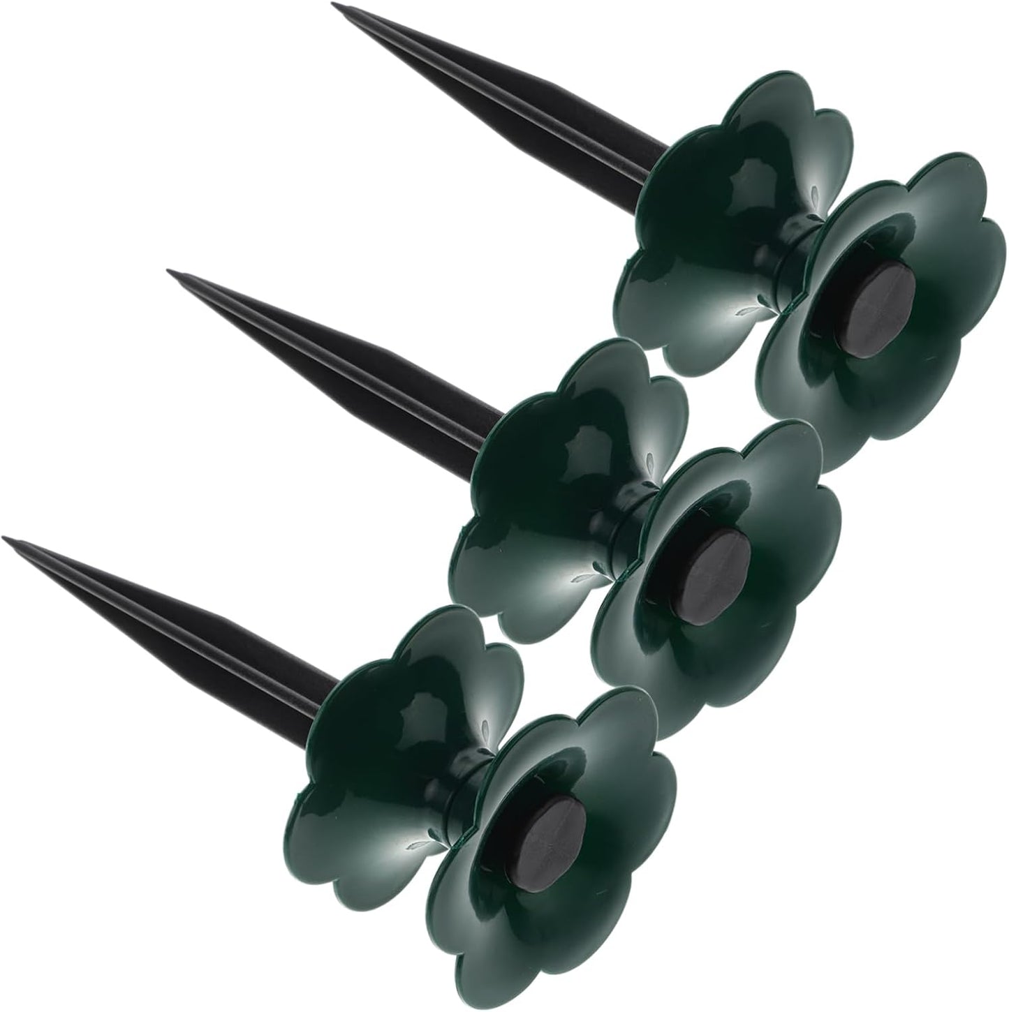 Garden Hose Guide Wheels 3 Pack Plastic Green for Plant Protection