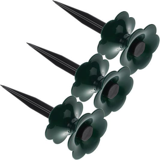 Garden Hose Guide Wheels 3 Pack Plastic Green for Plant Protection