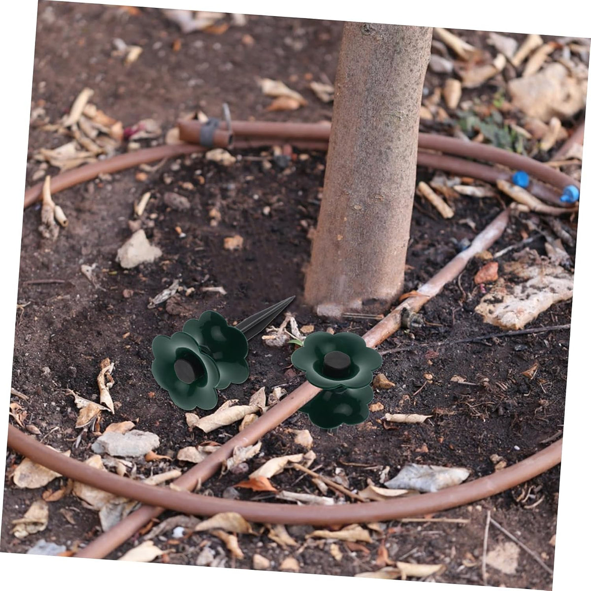 Garden Hose Guide Wheels 3 Pack Plastic Green for Plant Protection