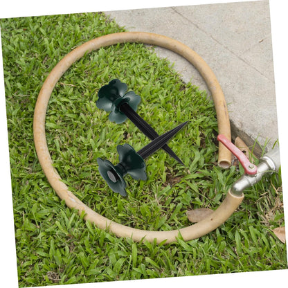 Garden Hose Guide Wheels 3 Pack Plastic Green for Plant Protection
