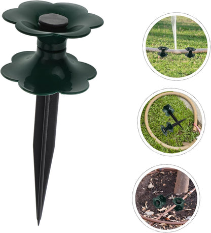 Garden Hose Guide Wheels 3 Pack Plastic Green for Plant Protection