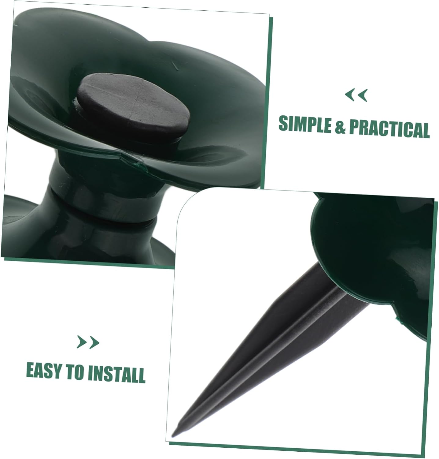 Garden Hose Guide Wheels 3 Pack Plastic Green for Plant Protection