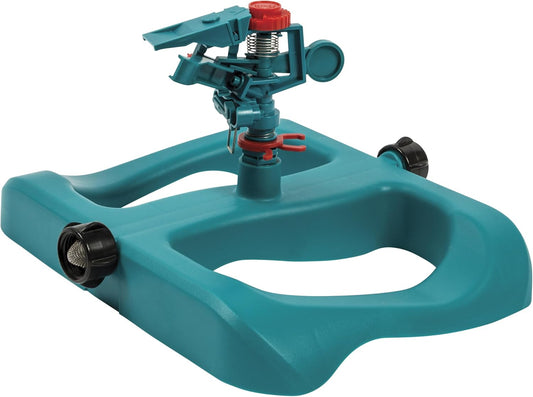 Light Duty Circular Impact Sprinkler with Sled Base, Rotating Sprinkler Head with Adjustable Spray Pattern, Lawn Sprinkler for Large Area Coverage