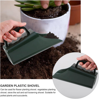 Garden Soil Shovel 8.54 inch Plastic Bucket Shovel for Sieve Soil Potting Scoop Planting and Loosening Tool for Flower Succulents Vegetables