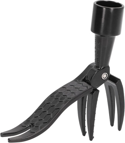 4 Claw Weed Puller Stand Up Weed Picker Tool Black Portable Weeding Head Tool