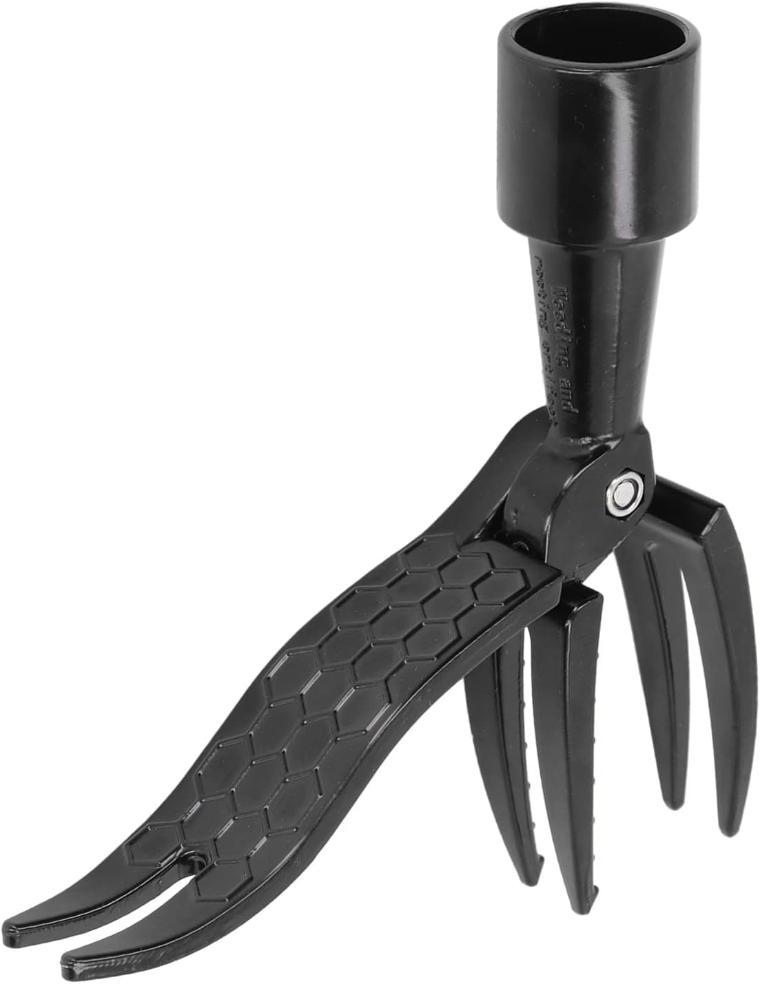 4 Claw Weed Puller Stand Up Weed Picker Tool Black Portable Weeding Head Tool