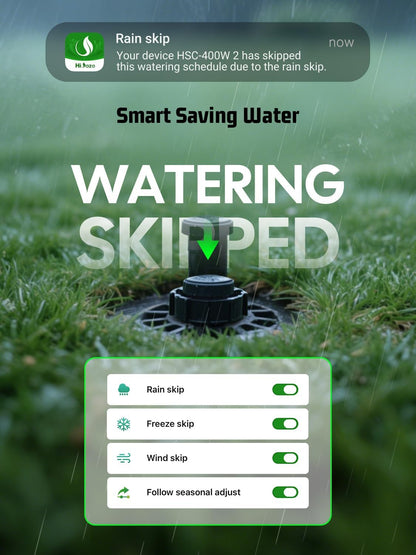Smart Sprinkler Controller, 5G&2.4G Irrigation Timer Easy Use Free App, 4 Zone + 16 Plans, Save Water Auto Skip Rain, Freeze & Wind, 10 Minutes Install for Lawn Garden Yard