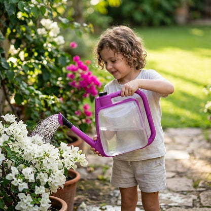 1 Gal Green Clear Plastic Foldable Watering Can