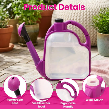 1 Gal Green Clear Plastic Foldable Watering Can