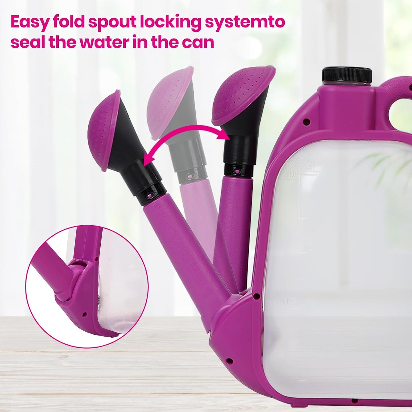 1 Gal Green Clear Plastic Foldable Watering Can