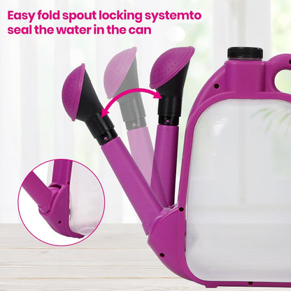 1 Gal Green Clear Plastic Foldable Watering Can