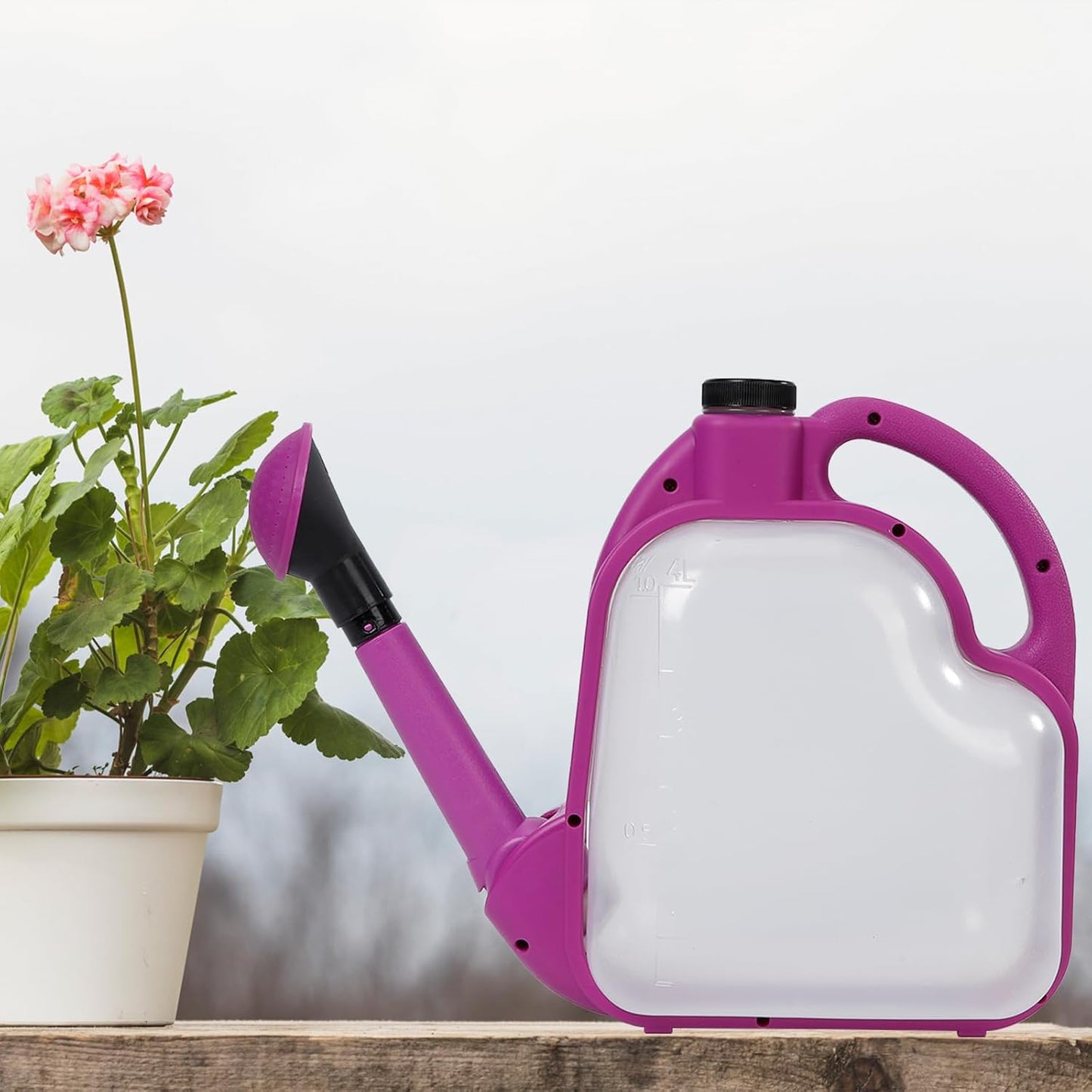 1 Gal Green Clear Plastic Foldable Watering Can