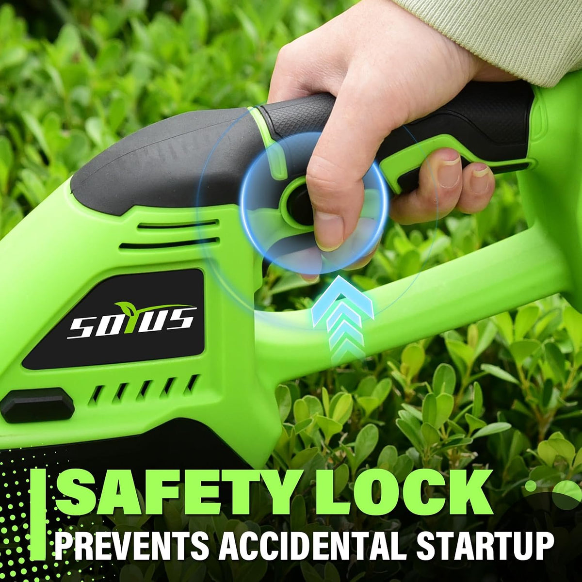 Hedge Trimmer Cordless, 2-in-1 Handheld Hedge Trimmers, 20V Electric Grass Shear & Shrubbery Trimmer, Battery Operated Grass Cutter for Garden/Lawn with Charger and Battery