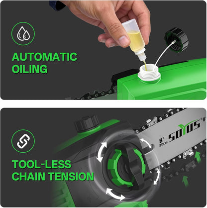 Hedge Trimmer Cordless, 2-in-1 Handheld Hedge Trimmers, 20V Electric Grass Shear & Shrubbery Trimmer, Battery Operated Grass Cutter for Garden/Lawn with Charger and Battery