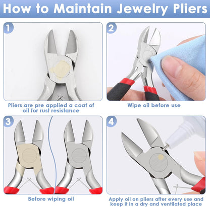 Wire Cutters, Small Side Cutters for Crafts, Flush Cutting Pliers for Jewelry Making, Floral Wire Cutters for Artificial Flowers, Zip Tie Cutters for Cable Tie, Wire Cutting Tool for Guitar Strings