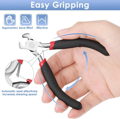 Wire Cutters, Small Side Cutters for Crafts, Flush Cutting Pliers for Jewelry Making, Floral Wire Cutters for Artificial Flowers, Zip Tie Cutters for Cable Tie, Wire Cutting Tool for Guitar Strings