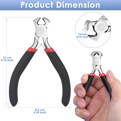 Wire Cutters, Small Side Cutters for Crafts, Flush Cutting Pliers for Jewelry Making, Floral Wire Cutters for Artificial Flowers, Zip Tie Cutters for Cable Tie, Wire Cutting Tool for Guitar Strings