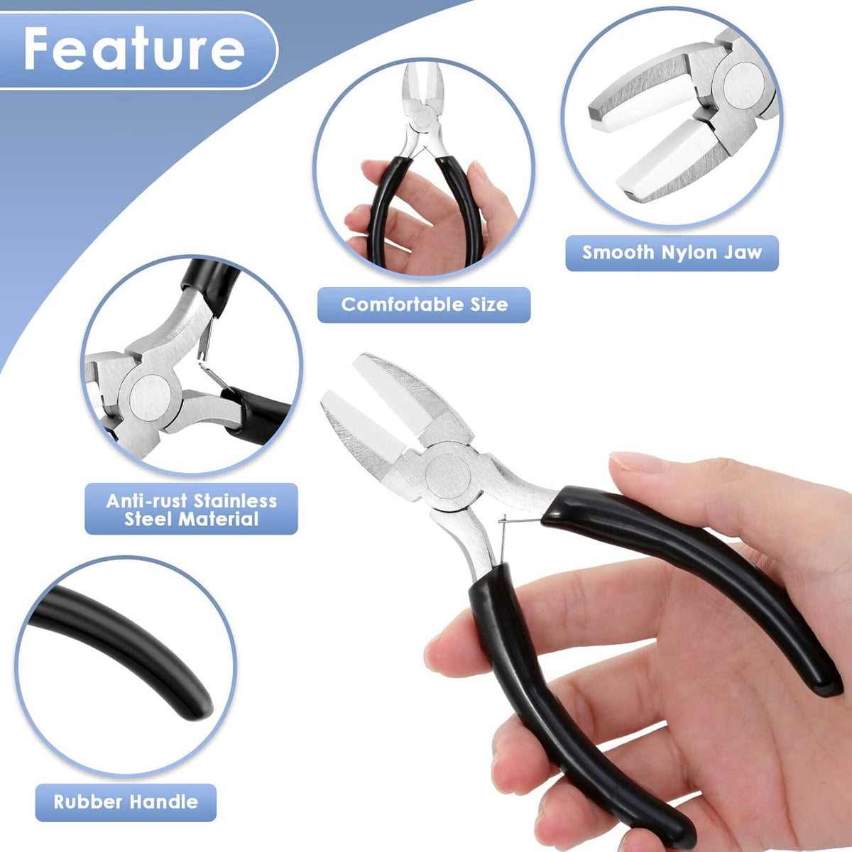 Wire Cutters, Small Side Cutters for Crafts, Flush Cutting Pliers for Jewelry Making, Floral Wire Cutters for Artificial Flowers, Zip Tie Cutters for Cable Tie, Wire Cutting Tool for Guitar Strings