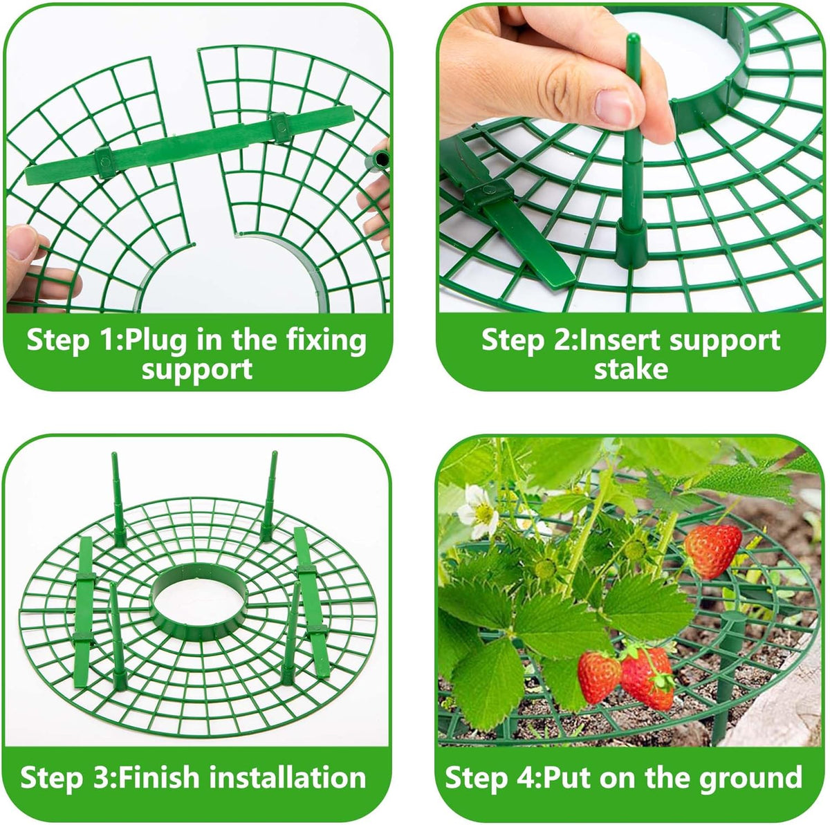 10 Pack Strawberry Plant Support, Large Size Strawberry Growing Racks