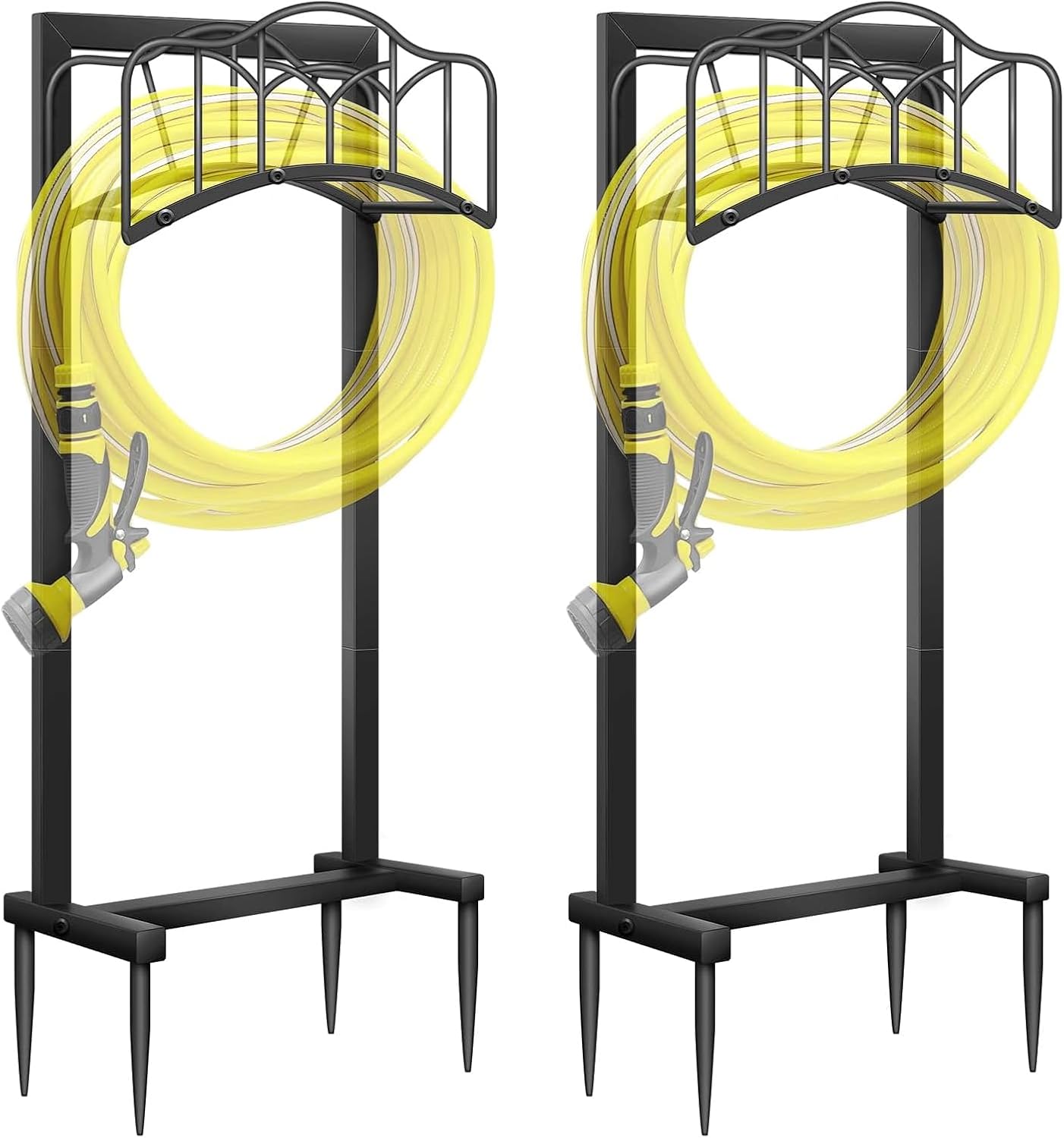 2 Pack Garden Hose Holder,100ft Capacity Hose Reel for Outside