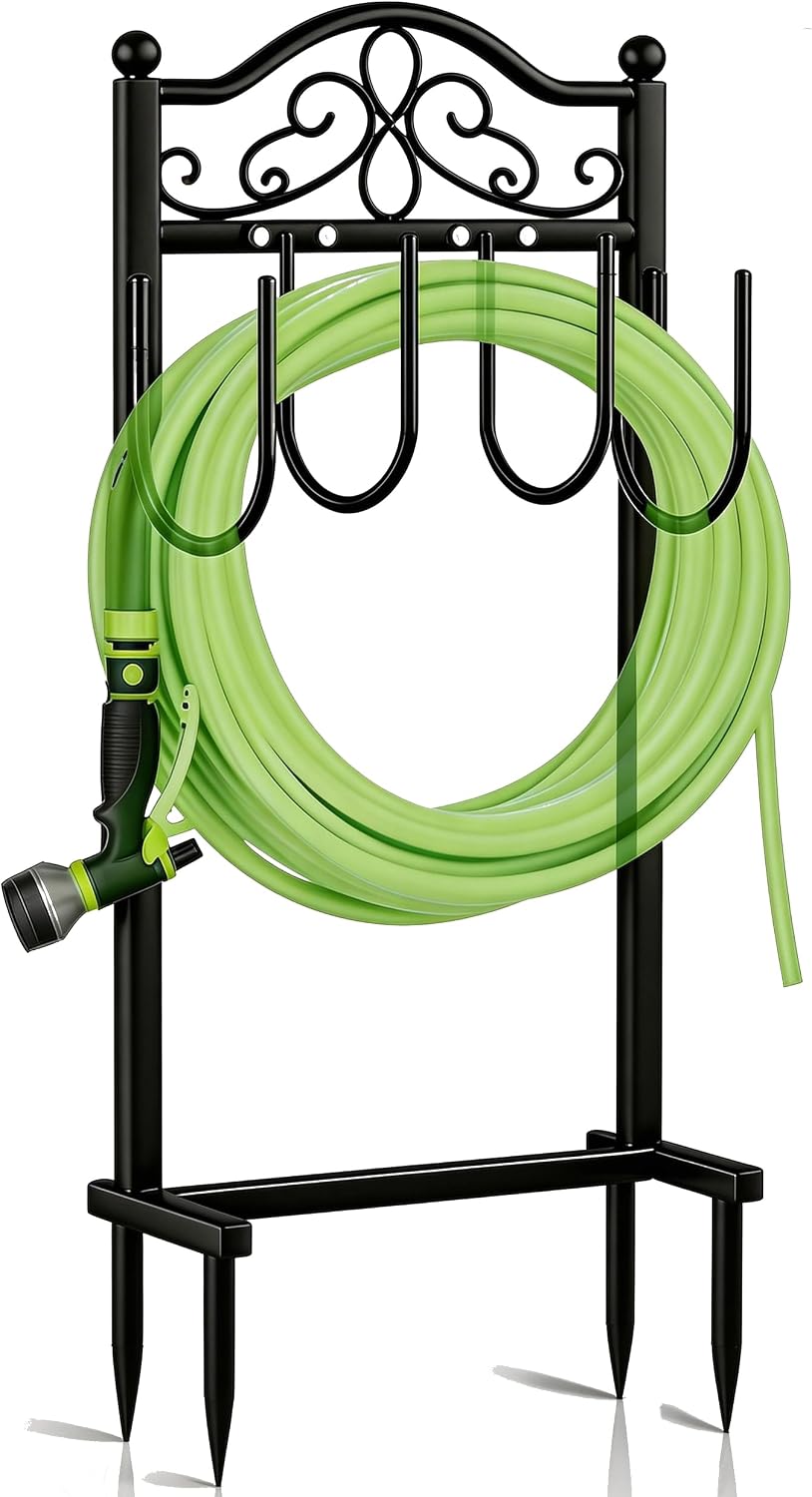 2 Pack Garden Hose Holder,100ft Capacity Hose Reel for Outside