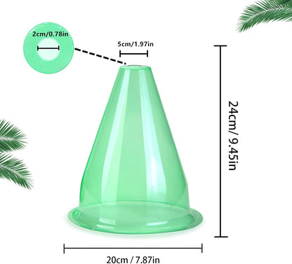 【12 Pieces】 Garden Cloches for Plants, Multifunctional Plant Covers Plant Protectors Transparent Bell Jar Cloches to Protect Plants from Birds, Slugs, Frost, Freeze Weather, 7.8" D x 9.4" H, Green