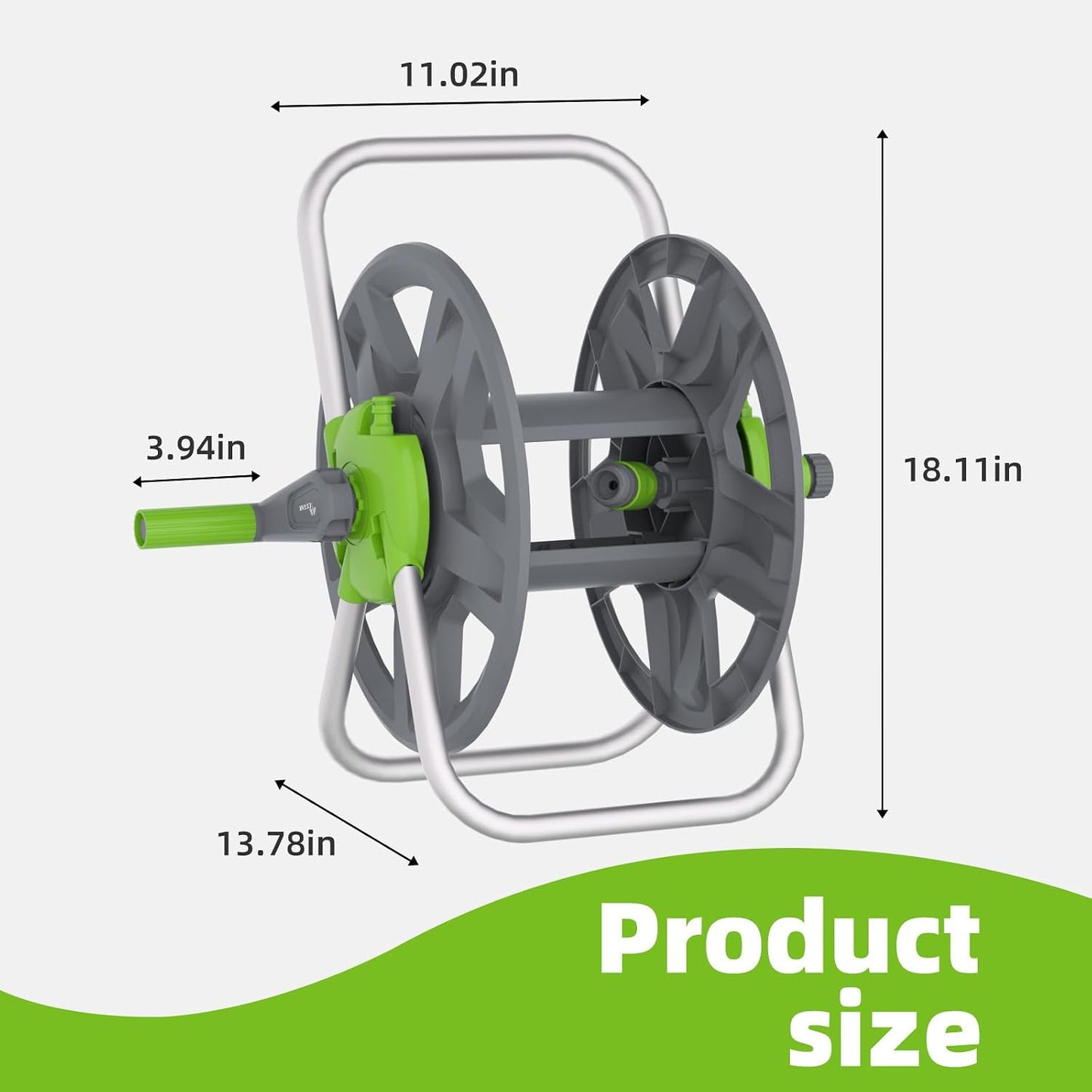 Water Hose Reel,Holds 60-80 Ft of 5/8" Hose