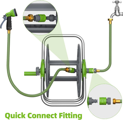 Water Hose Reel,Holds 60-80 Ft of 5/8" Hose