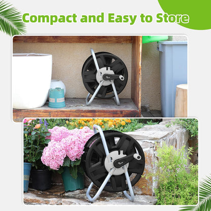 Water Hose Reel,Holds 60-80 Ft of 5/8" Hose