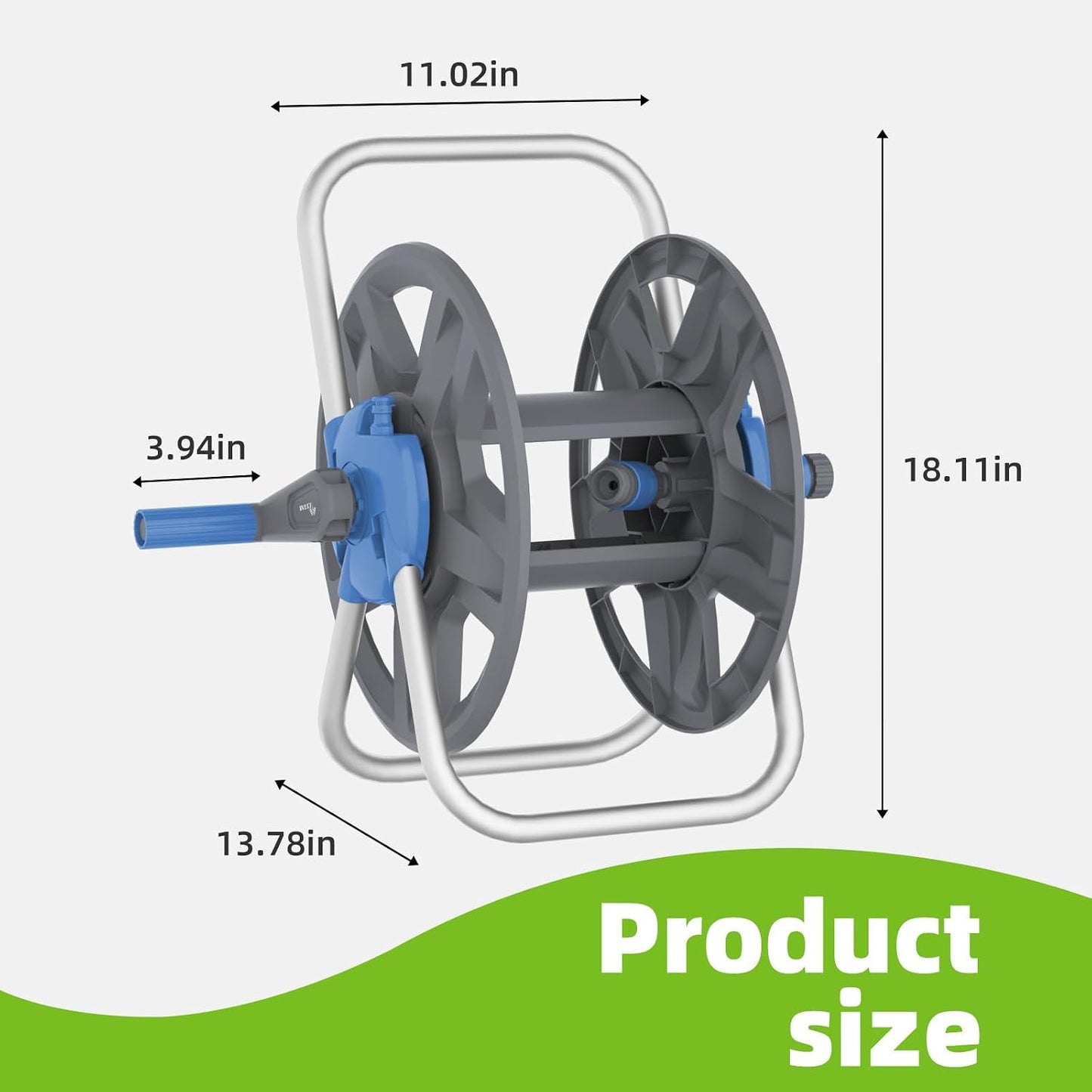 Water Hose Reel,Holds 60-80 Ft of 5/8" Hose